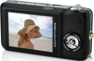 Kodak's EasyShare Z812 IS digital camera. Courtesy of Kodak, with modifications by Michael R. Tomkins. Click for a bigger picture!