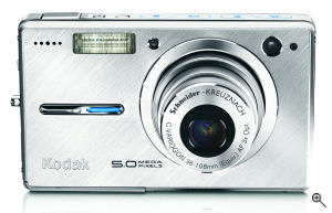 Kodak's EasyShare V550 digital camera. Courtesy of Eastman Kodak Co., with modifications by Michael R. Tomkins. Click for a bigger picture!