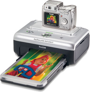 Kodak's EasyShare Z700 digital camera. Courtesy of Eastman Kodak Co., with modifications by Michael R. Tomkins. Click for a bigger picture!