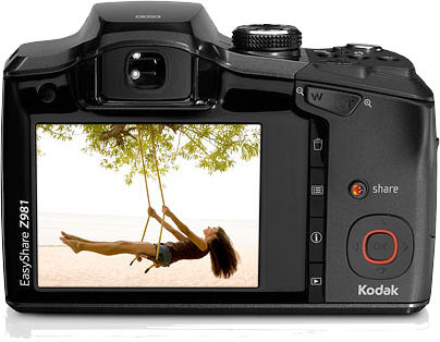 Kodak's EasyShare Z981 digital camera. Photo provided by Eastman Kodak Co.