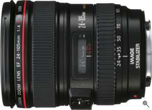 Canon's EF 70-300mm f/4-5.6 IS USM lens. Courtesy of Canon, with modifications by Michael R. Tomkins. Click for a bigger picture!