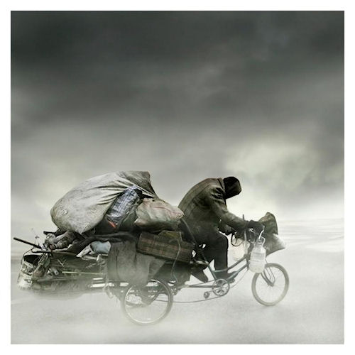 Peddling Bicycle in Wind (Inspiration/Keep Going® Category). I have no idea where this man's story began, or where it will end, but I know the subject of the story perfectly: human courage. Head down, hunched over, hardly seeing where he's going. The picture speaks so clearly over the howl of the wind. -- Comments from Jim Richardson. Photo and caption provided by Eveready Battery Company / Marketwire. Click for a bigger picture!