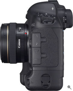 Canon's EOS-1D Mark II N digital SLR. Courtesy of Canon, with modifications by Michael R. Tomkins. Click for a bigger picture!