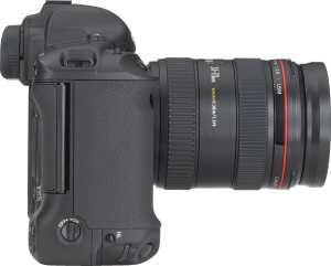 Canon's EOS-1Ds Mark II Digital. Courtesy of Canon, with modifications by Michael R. Tomkins. Click for a bigger picture!