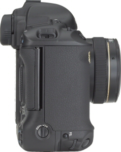 Canon's EOS-1Ds Mark II Digital. Courtesy of Canon, with modifications by Michael R. Tomkins. Click for a bigger picture!