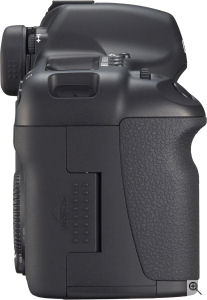 Canon's EOS 5D digital SLR. Courtesy of Canon, with modifications by Michael R. Tomkins. Click for a bigger picture!