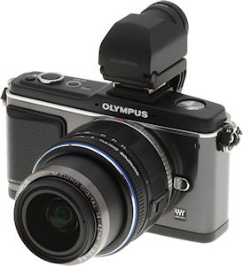 Olympus' E-P2 digital camera. Copyright © 2009, Imaging Resource. All rights reserved.