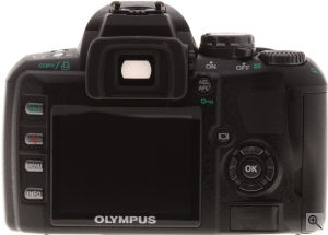 Olympus' EVOLT E-410 digital SLR. Copyright (c) 2007, The Imaging Resource. All rights reserved.