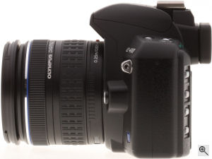 Olympus' EVOLT E-410 digital SLR. Copyright (c) 2007, The Imaging Resource. All rights reserved.