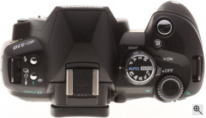 Olympus' EVOLT E-510 digital SLR. Copyright (c) 2007, The Imaging Resource. All rights reserved.