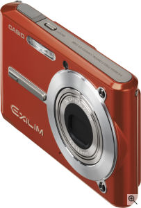 Casio's EXILIM CARD EX-S500 digital camera. Courtesy of Casio, with modifications by Michael R. Tomkins. Click for a bigger picture!
