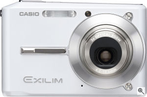 Casio's EXILIM CARD EX-S500 digital camera. Courtesy of Casio, with modifications by Michael R. Tomkins. Click for a bigger picture!