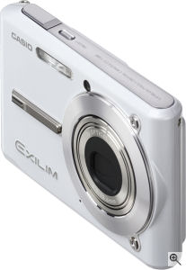 Casio's EXILIM CARD EX-S500 digital camera. Courtesy of Casio, with modifications by Michael R. Tomkins. Click for a bigger picture!