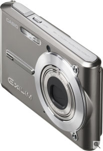 Casio's EXILIM CARD EX-S500 digital camera. Courtesy of Casio, with modifications by Michael R. Tomkins. Click for a bigger picture!