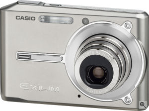 Casio's EXILIM CARD EX-S600 digital camera. Courtesy of Casio, with modifications by Michael R. Tomkins. Click for a bigger picture!