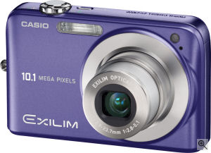 Casio's EXILIM ZOOM EX-Z1050 digital camera. Courtesy of Casio, with modifications by Michael R. Tomkins. Click for a bigger picture!