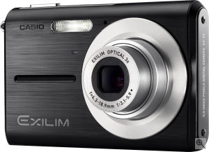 Casio's EXILIM ZOOM EX-Z5 digital camera. Courtesy of Casio, with modifications by Michael R. Tomkins. Click for a bigger picture!