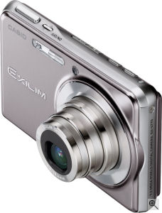 Casio's EXILIM CARD EX-S770 digital camera. Courtesy of Casio, with modifications by Michael R. Tomkins. Click for a bigger picture!