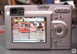 Casio's Exilim Zoom EX-Z3 digital camera. Copyright (c) 2003, The Imaging Resource. All rights reserved. Click for a bigger picture!