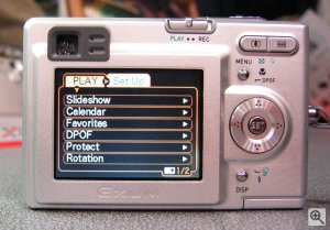 Casio's Exilim Zoom EX-Z3 digital camera. Copyright (c) 2003, The Imaging Resource. All rights reserved. Click for a bigger picture!