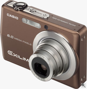 Casio's EXILIM EX-Z600 digital camera. Courtesy of Casio, with modifications by Michael R. Tomkins. Click for a bigger picture!