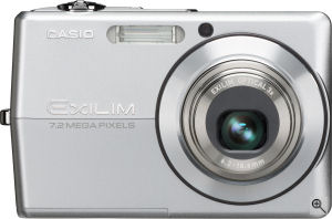 Casio's EXILIM ZOOM EX-Z700 digital camera. Courtesy of Casio, with modifications by Michael R. Tomkins. Click for a bigger picture!