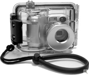 Fantasea's CP-3N underwater housing. Courtesy of Fantasea Line, with modifications by Michael R. Tomkins. Click for a bigger picture!