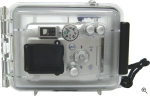 Fantasea's CP-3N underwater housing. Courtesy of Fantasea Line, with modifications by Michael R. Tomkins. Click for a bigger picture!
