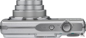 Olympus' FE-240 digital camera. Courtesy of Olympus, with modifications by Michael R. Tomkins. Click for a bigger picture!