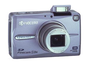 Kyocera's FineCam S3X (lavender). Courtesy of Kyocera Corp., with modifications by Michael R. Tomkins.