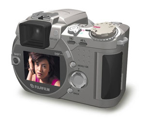 Fuji's FinePix 4900Z digital camera, rear view.  Courtesy of Fuji Japan.