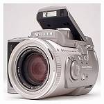 Fuji's FinePix 4900Z digital camera, front left quarter view. Copyright (c) 2000, The Imaging Resource, all rights reserved.