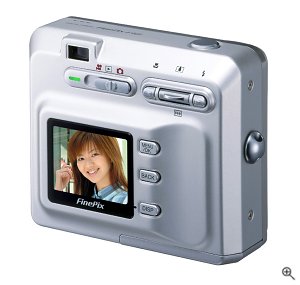 Fuji's FinePix F401 digital camera. Courtesy of Fuji Japan, with modifications by Michael R. Tomkins.