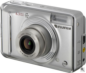 Fujifilm's FinePix A600 digital camera. Courtesy of Fujifilm, with modificatioms by Michael R. Tomkins. Click for a bigger picture!