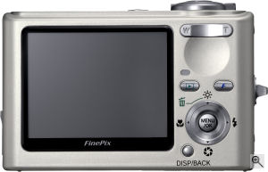 Fujifilm's FinePix F11 Zoom digital camera. Courtesy of Fujifilm, with modifications by Michael R. Tomkins. Click for a bigger picture!