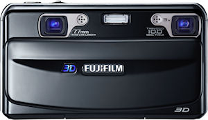 Fujifilm's FinePix REAL 3D W1 digital camera. Photo provided by Fujifilm Europe. Click for a bigger picture!