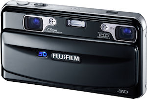 Fujifilm's FinePix REAL 3D W1 digital camera. Photo provided by Fujifilm Europe. Click for a bigger picture!