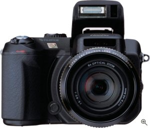 Fujifilm's FinePix S20 Pro digital camera. Courtesy of Fujifilm, with modifications by Michael R. Tomkins. Click for a bigger picture!