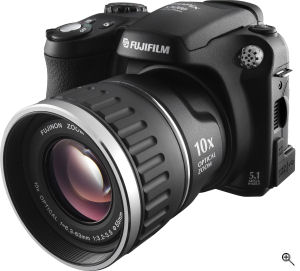 Fujifilm's FinePix S5200 digital camera. Courtesy of Fujifilm, with modifications by Michael R. Tomkins. Click for a bigger picture!