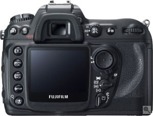 Fujifilm's FinePix S5 Pro digital SLR. Courtesy of Fujifilm, with modifications by Michael R. Tomkins. Click for a bigger picture!