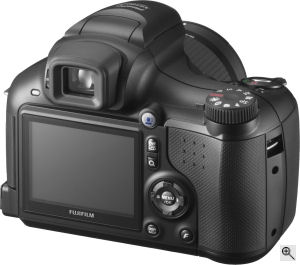 Fujifilm's FinePix S6000fd digital camera. Courtesy of Fujifilm, with modifications by Michael R. Tomkins. Click for a bigger picture!