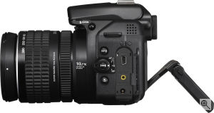 Fujifilm's FinePix S9000 digital camera. Courtesy of Fujifilm, with modifications by Michael R. Tomkins. Click for a bigger picture!