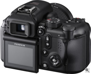 Fujifilm's FinePix S9100 digital camera. Courtesy of Fujifilm, with modifications by Michael R. Tomkins. Click for a bigger picture!
