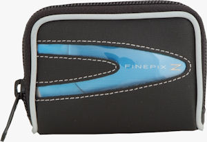 Fujifilm's "CUBO" case for the FinePix Z20fd digital camera. Courtesy of Fujifilm, with modifications by Michael R. Tomkins. Click for a bigger picture!