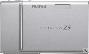 Fujifilm's FinePix Z5fd digital camera. Courtesy of Fujifilm, with modifications by Michael R. Tomkins. Click for a bigger picture!