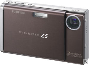 Fujifilm's FinePix Z5fd digital camera. Courtesy of Fujifilm, with modifications by Michael R. Tomkins. Click for a bigger picture!