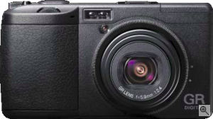 Ricoh's GR Digital. Courtesy of Ricoh, with modifications by Michael R. Tomkins. Click for a bigger picture!