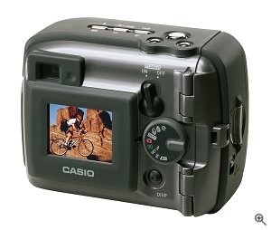 Casio's G.Bros GV-20 digital camera. Courtesy of Casio Japan, with modifications by Michael R. Tomkins.