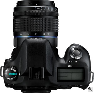 Samsung's GX-1S digital SLR. Courtesy of Samsung, with modifications by Michael R. Tomkins. Click for a bigger picture!