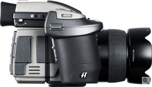 Hasselblad's H2D digital camera. Courtesy of Hasselblad, with modifications by Michael R. Tomkins. Click for a bigger picture!